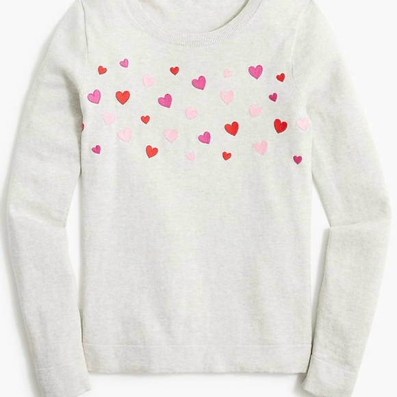 J. Crew Sweaters - J. Crew Teddie Heart Design Cotton Sweater
